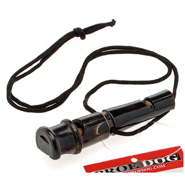 Büffelhorn doppelte Pfeife mit Triller 8cm - PROF DOG