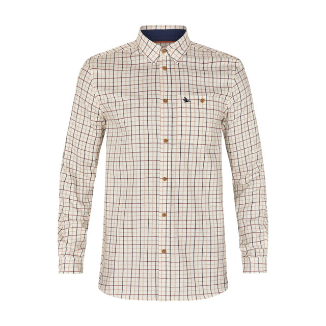 Oxford Skydeskjorte - Classic Blue/Merlot Check - Seeland