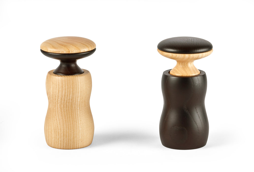 Legnoart HERCULES Salz-/Pfeffer-Keramikmühle – klein – dunkle Asche