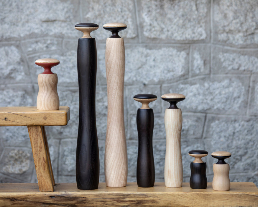 Legnoart HERCULES Salz-/Pfeffer-Keramikmühle – groß – dunkle Asche
