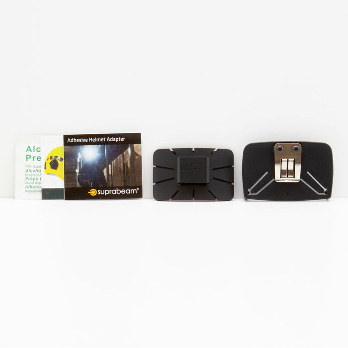 Helmhalterungsset im Lieferumfang enthalten
 Clip + selbstklebender Adapter - Suprabeam