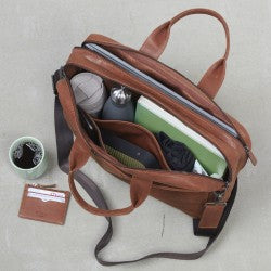 Laptoptasche Vintage cognac – Corium