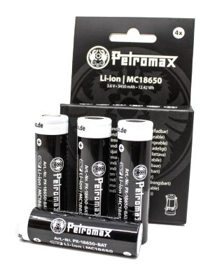 Wiederaufladbare Li-Ion-Akkus 18650 (4er-Pack) – Petromax