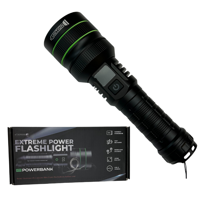 Extrem leistungsstarke Taschenlampe 10.000 Lumen + Powerbank - Ignition
