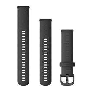 Quick Release-Armbänder (20 mm) Schwarz Slate Hardware – Garmin