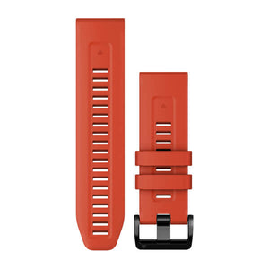 QuickFit® 26 Uhrenarmbänder aus Silikon Flame Red – Garmin