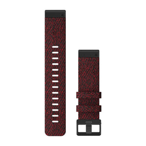 QuickFit® 22 Uhrenarmbänder, Rot Meliert Nylon – Garmin