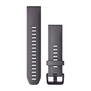 QuickFit® 20 Uhrenarmbänder, Shale Grey Silikon, Amethyst Hardware – Garmin