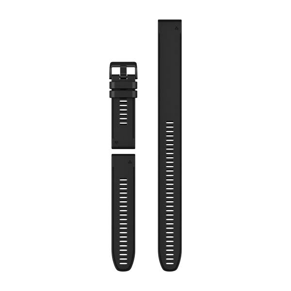 QuickFit® 26 Armbänder, Schwarz Silikon (Taucher-Set mit 3 Teilen) – Garmin