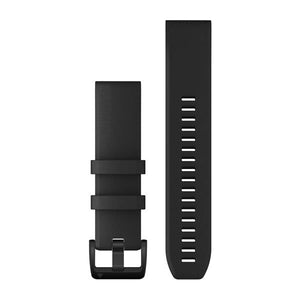 QuickFit® 22 Uhrenarmbänder, Schwarz, Schwarze Beschläge aus Edelstahl – Garmin