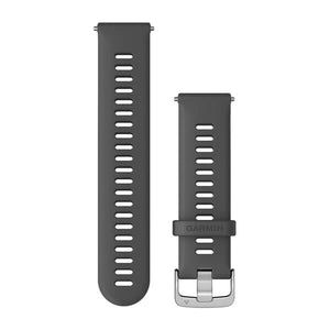 Quick-Release-Armbänder (22 mm), Grau, Silberfarbene Hardware – Garmin