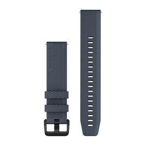 Quick-Release-Armbänder (20 mm), Granite Blue, Schwarze Hardware – Garmin