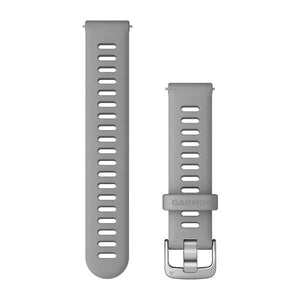 Quick-Release Armbänder (18 mm), Powder Grey, Silberne Hardware – Garmin