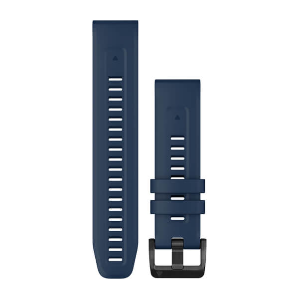 QuickFit® 22 Uhrenarmbänder, Captain Blue, Schwarze Edelstahl-Hardware – Garmin