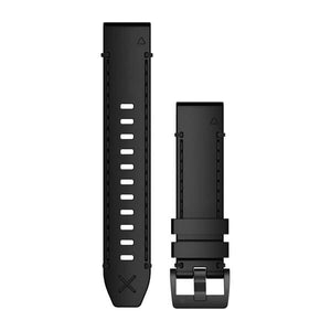 QuickFit® 22 Uhrenarmbänder, Echtes Horween® Lederarmband – Schwarz – Garmin
