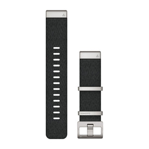 QuickFit® 22 Uhrenarmbänder, Jacquardgewebtes Nylonarmband – Schwarz – Garmin