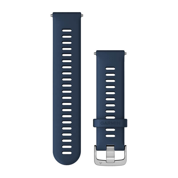 Quick Release Armbänder (22 mm), Tidal Blue, Silberne Hardware – Garmin