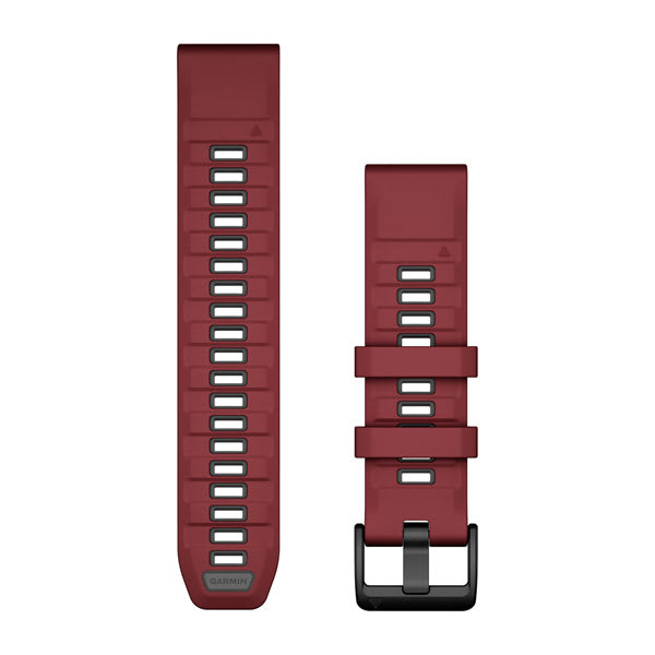 QuickFit® 22 Armbänder, Marsala/Graphite Silikon – Garmin