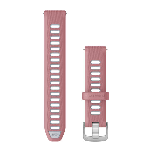 Quick Release-Armbänder (18 mm), Pink/Whitestone, Silberne Hardware – Garmin