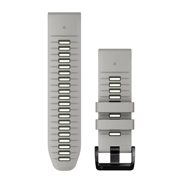 QuickFit® 26 Uhrenarmbänder, Fog Gray/Moss Silikon – Garmin