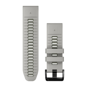 QuickFit® 26 Uhrenarmbänder, Fog Gray/Moss Silikon – Garmin