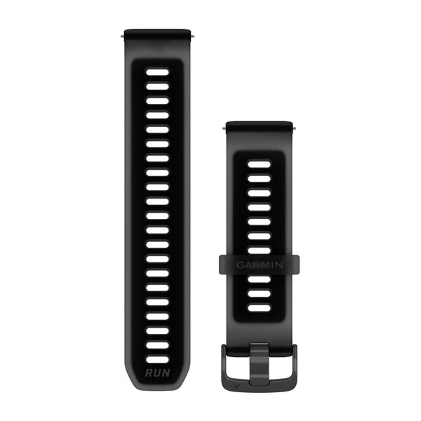Quick Release Armbänder (22 mm), Durchscheinend Schwarz/Schwarz mit Slate-Hardware – Garmin