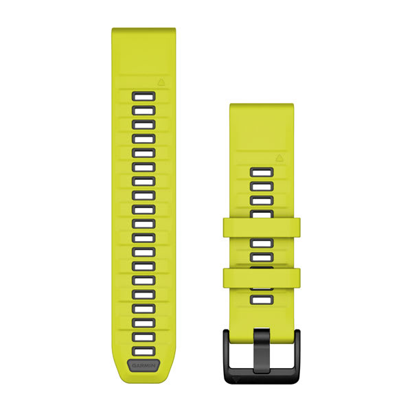 QuickFit® 22 Armbänder, Amp Yellow/Graphite Silikon – Garmin