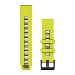 QuickFit® 22 Armbänder, Amp Yellow/Graphite Silikon – Garmin