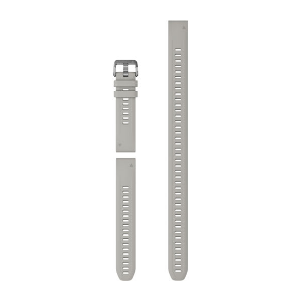 QuickFit® 20 Uhrenarmbänder, Fog Grey Silikon (Taucher-Set mit 3 Teilen) – Garmin