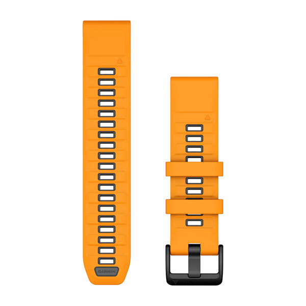 QuickFit® 22 Armbänder, Spark Orange/Graphite Silikon – Garmin