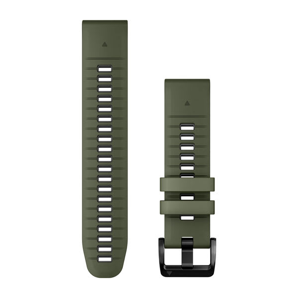 Quickfit 22 mm Uhrenarmbänder, Moss/Graphite Silikon – Garmin