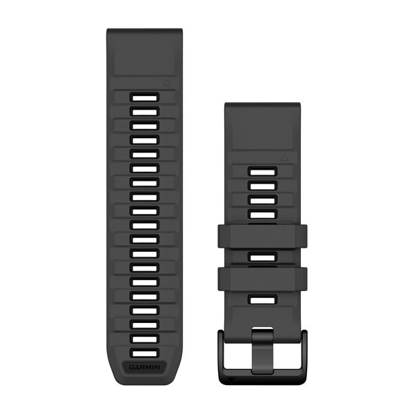QuickFit® 26 Armbänder, Graphite/Schwarz Silikon – Garmin