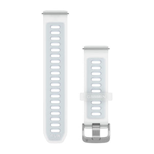 Quick Release-Armbänder (20 mm), Transparent Whitestone/Cloud Blue mit Silberfarbener Hardware – Garmin