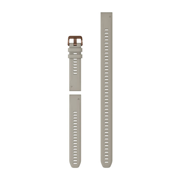 QuickFit® 20 Uhrenarmbänder, French Grey Silikon (Taucher-Set mit 3 Teilen) – Garmin