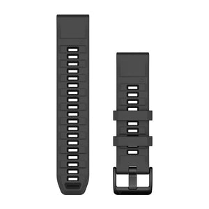QuickFit® 22 Armbänder, Graphite/Schwarzes Silikon – Garmin