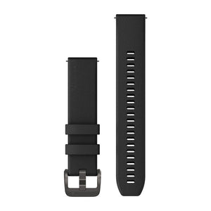 Quick-Release-Armbänder (20 mm), Schwarz mit schwarzer Hardware – Garmin