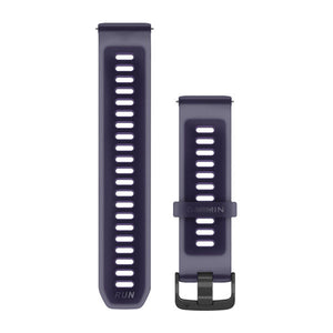 Quick Release-Armbänder (22 mm), Transparent Imperial Purple/Indigo mit Slate-Hardware – Garmin