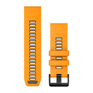 QuickFit® 26 Armbänder, Spark Orange/Graphite Silikon – Garmin