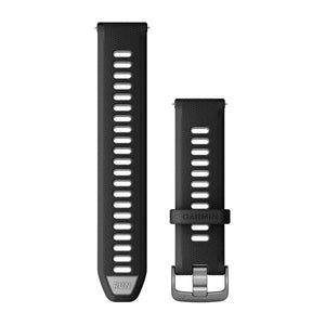 Quick Release remme (22 mm), Sort læder med Brushed Slate hardware 2