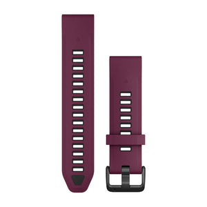 QuickFit® 20 Armbänder, Merlot/Graphite Silikon – Garmin