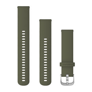 Quick Release remme (20 mm), Moss, sølv hardware 1