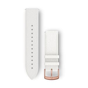 Quick Release remme (20 mm), Hvidt italiensk læder, 18K rosaguld PVD hardware 1