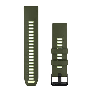 QuickFit® 22-mm-Armband, Olive Drab/Citron Silikon – Garmin