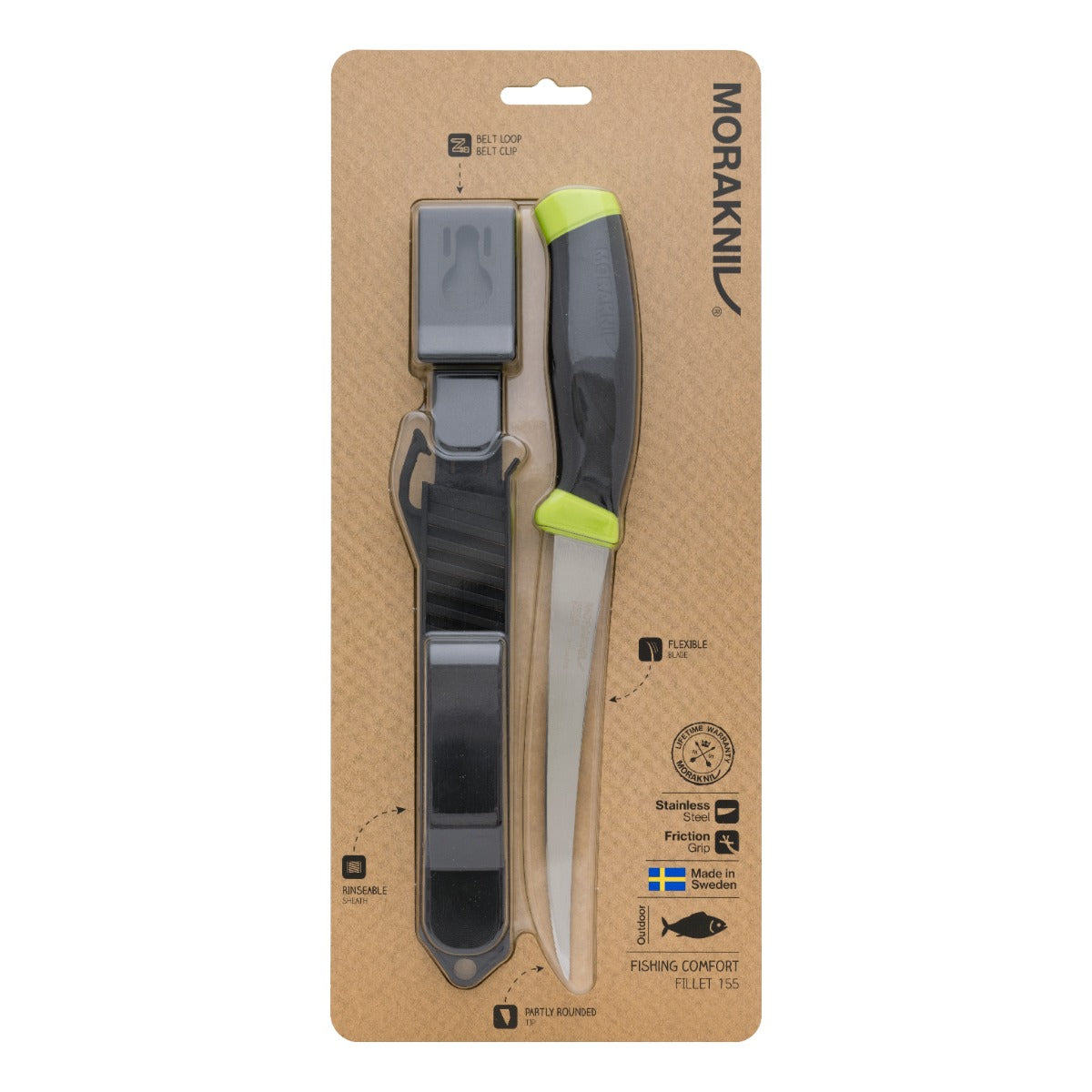 Companion Fishing Fillet 155 (S) Lime Gr - Morakniv