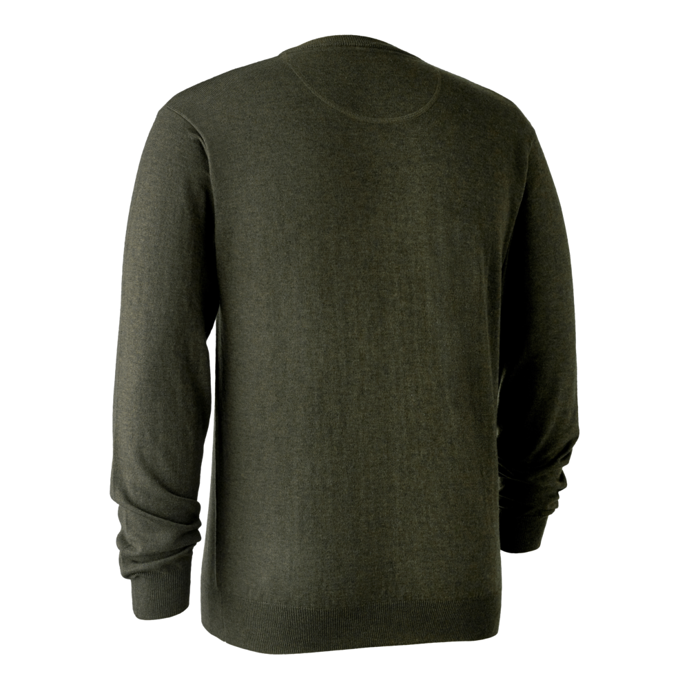 Kingston Strickpullover mit V-Ausschnitt Grün - Deerhunter