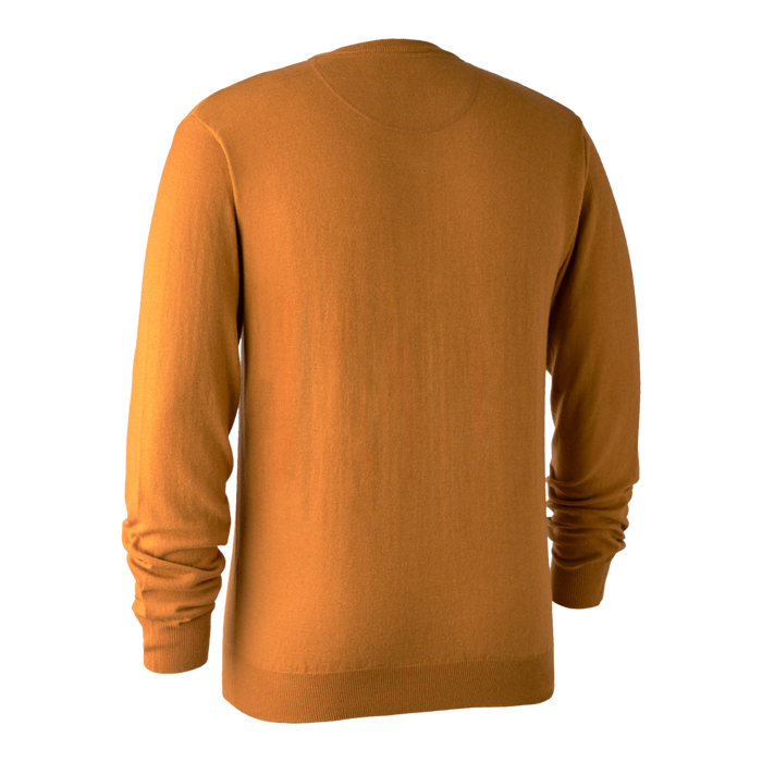 Kingston-Strickpullover mit V-Ausschnitt – Golden Oak – Deerhunter