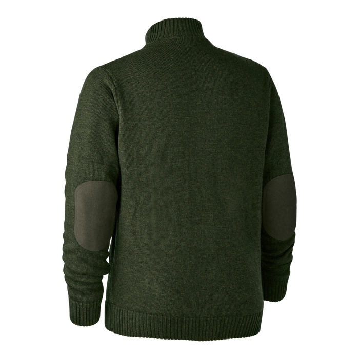 Carlisle-Strickjacke mit Stormliner – Green Melange – Deerhunter