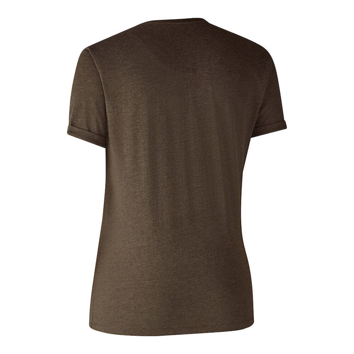 Damen Basic 2er-Pack T-Shirt Adventure – Green Mel/Brown Leaf – Deerhunter