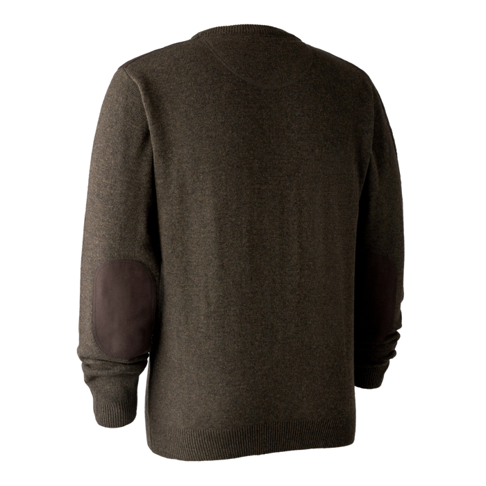 Sheffield Strickpullover mit rundem Ausschnitt Dark Elm - Deerhunter