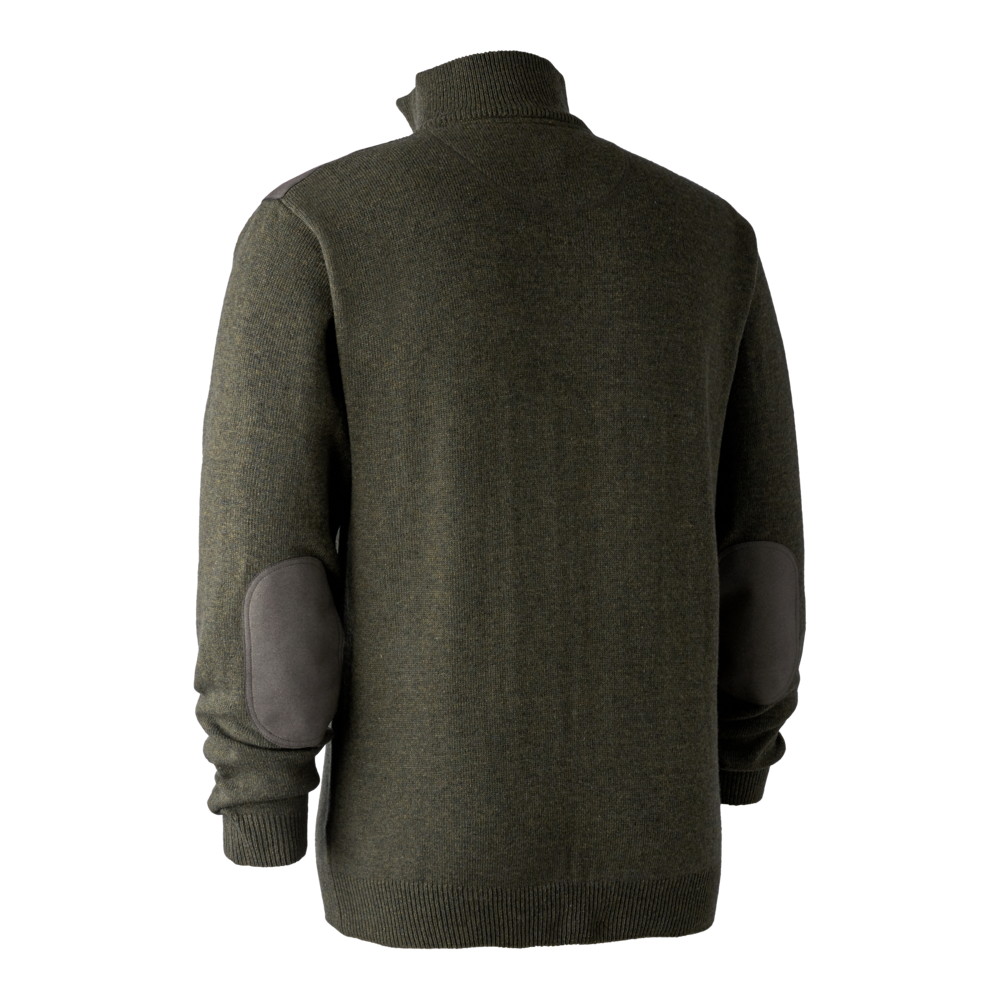 Sheffield Strickpullover mit Reißverschluss am Hals - Grün - Deerhunter